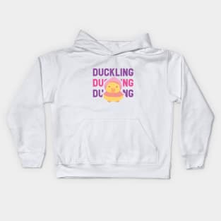 Raincoat Duck, Duck In The Rain, Rain Duck Kids Hoodie